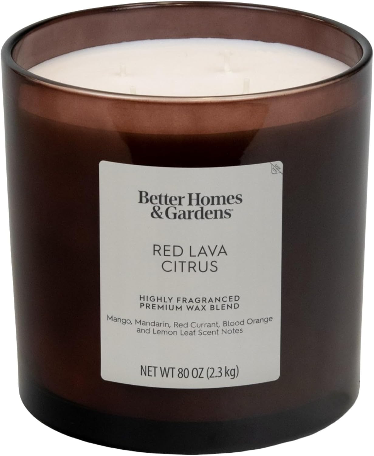 4-Wick Large Oversized Jar Candle 80oz. (Red Lava Citrus)