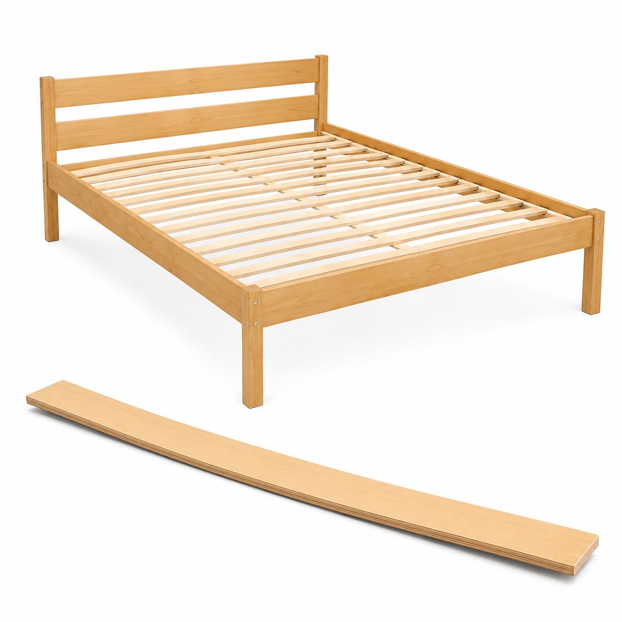 Simplybedzzz Replacement Wooden Bed Slats 3ft Single Size โ Sprung Bed Slats 915 x 63 x 10mm โ Curved Wooden Bed Frame Slats (16)