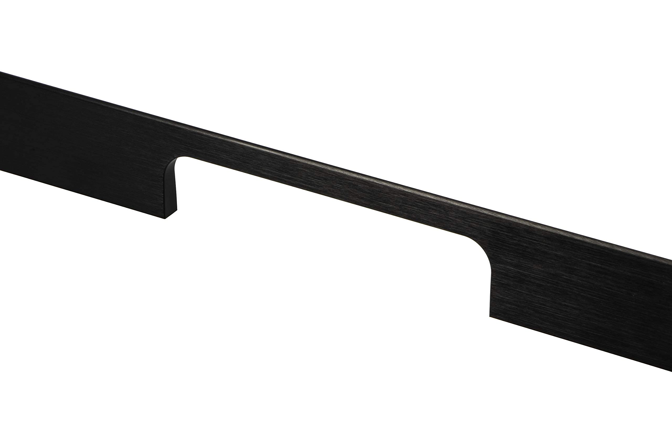Gedotec Tirador para muebles de color negro, de aluminio, mango de diseño para cocina, Peak, tirador de barra rectangular para cajones y armarios de armario, longitud de perfil 800 mm, 1 unidad
