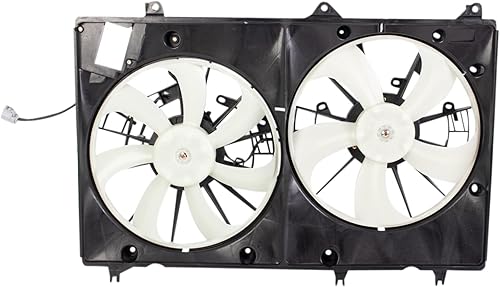 Vista 19 de TRQ Conjunto de ventilador de enfriamiento dual para radiador Compatible con 2004-2006 Lexus ES330 Toyota Camry 2004-2008 Solara LX3115111