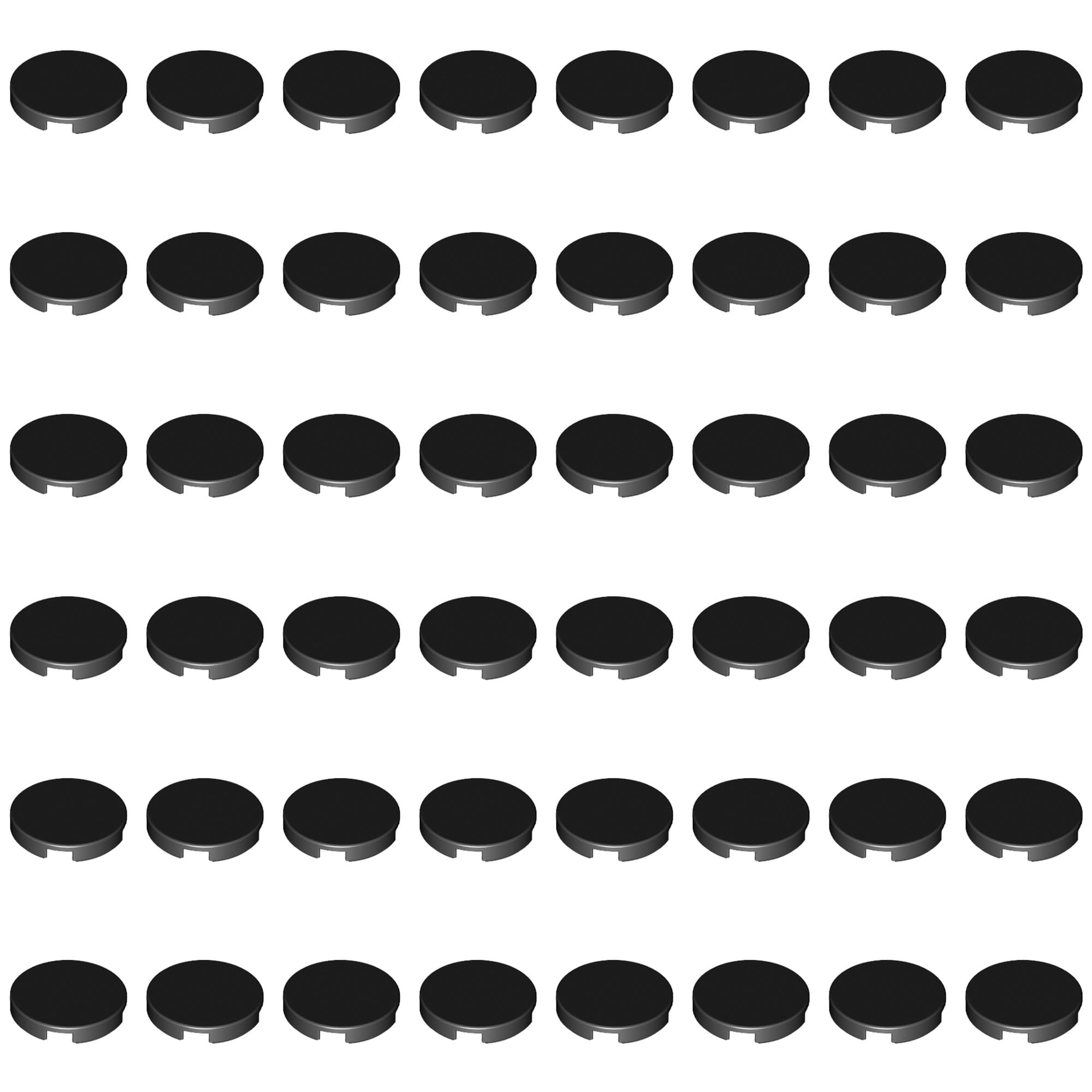 LEGO Tile, Round 2 x 2 with Bottom Stud Holder, Part 14769 (Black, 10, Bricks) โ image 1
