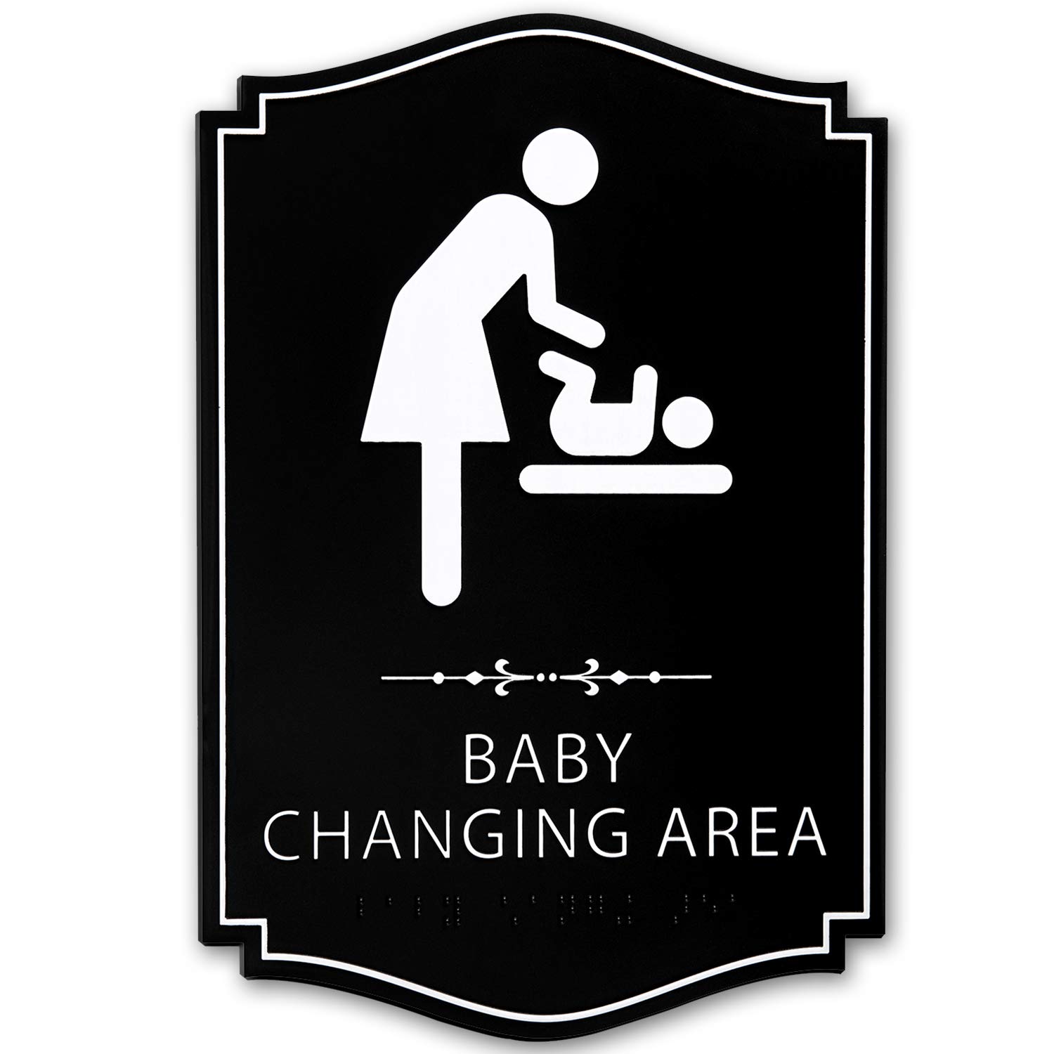 Buy KickFire Classics Braille Baby Changing Station Sign ADA