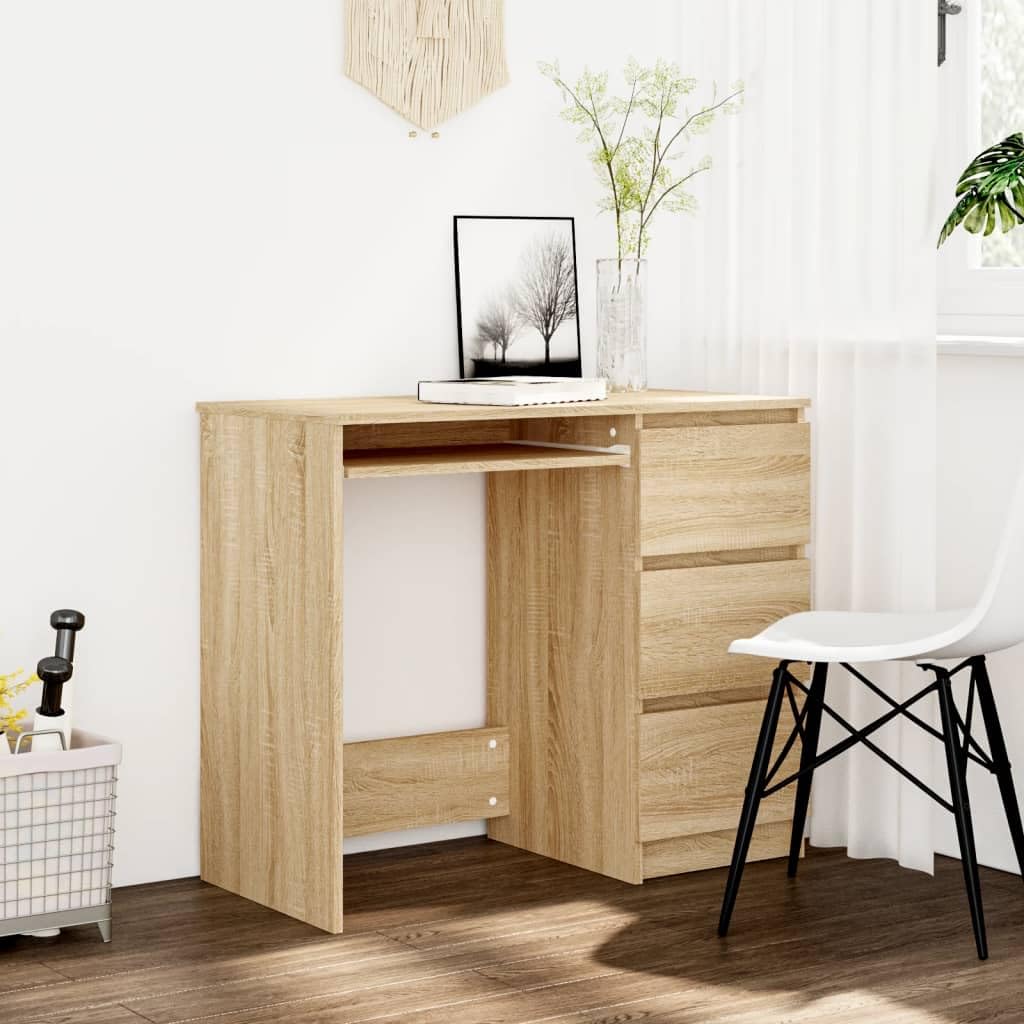 Genérico Escritorio Madera contrachapada Color Roble Sonoma 90x45x76 cm,Escritorios-801376