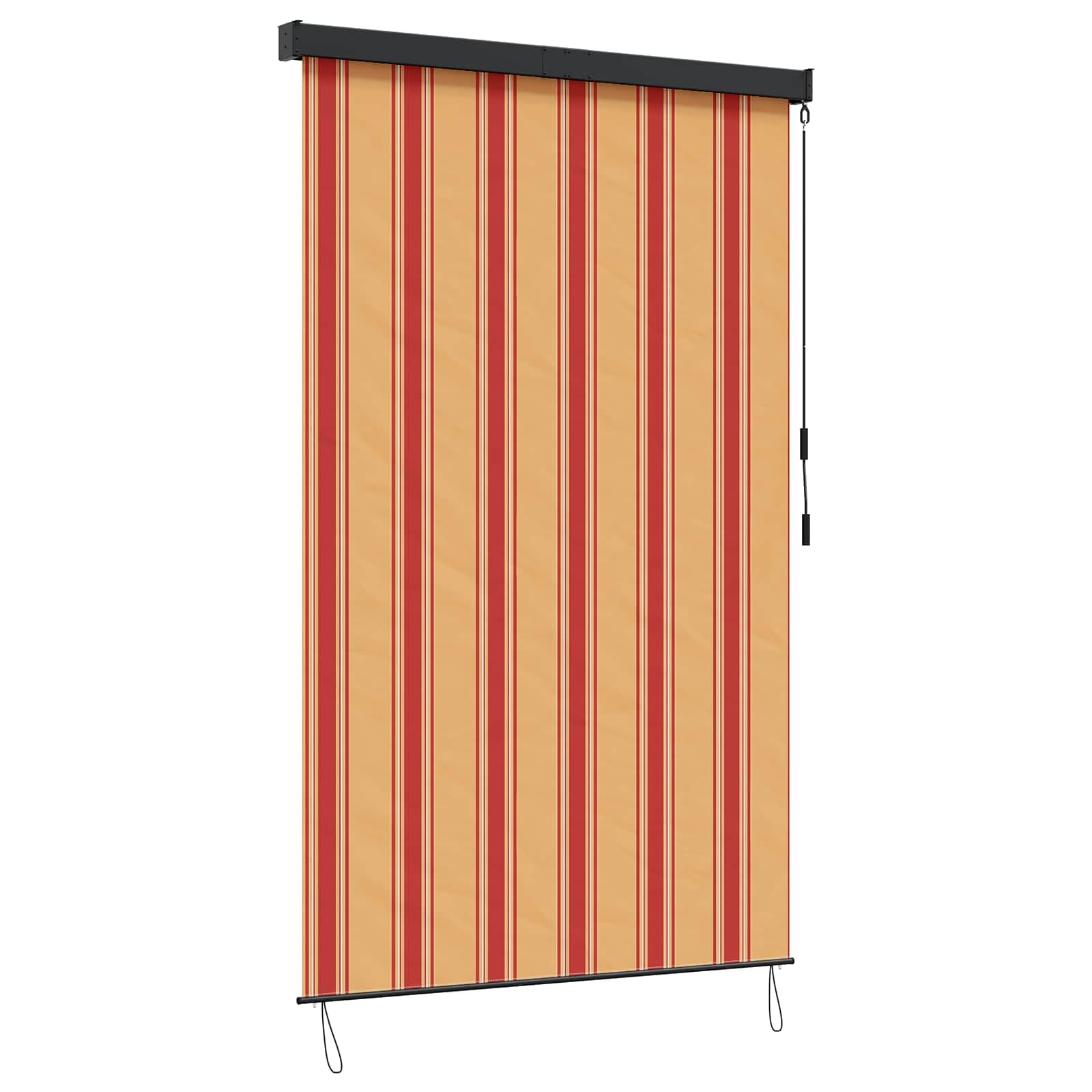 Store Enrouleur Extérieur Multicolore 140x250 cm - Brise-Vue Vertical Manuel à Manivelle en Polyester et Aluminium pour Balcon, Terrasse, Patio et Jardin