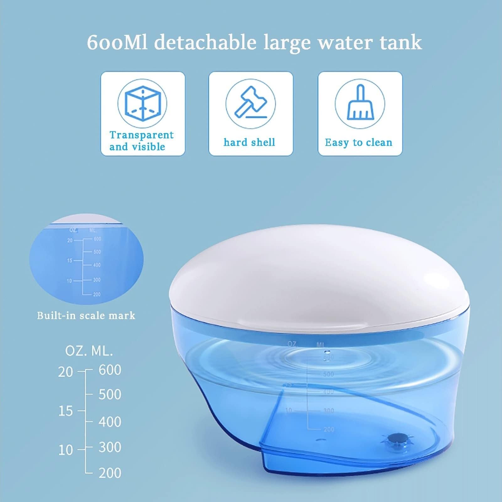 Neti Pot Elettrico, Kit for il risciacquo del seno Sistema di irrigazione del seno nasale Macchina elettrica for il risciacquo nasale pulsante con quattro beccucci, for alleviare il seno e le allergie