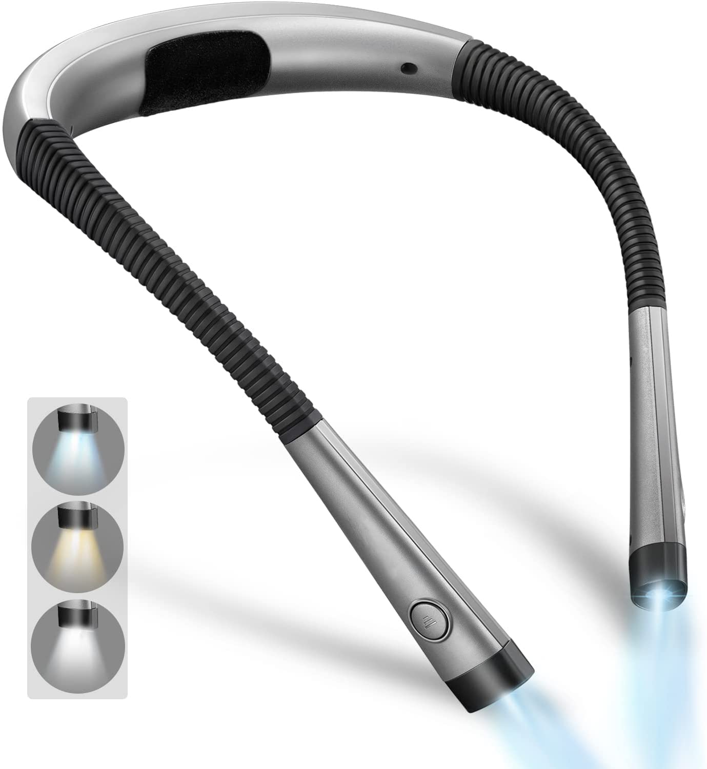 Arcanine LED Neck Reading Light, Bendable Rechargeable Book Light for Reading in Bed, Eye Friendly - 3 Colors & 3 Brightness Levels, Long Battery Life, Perfect for Bookworms / Knitting / Repairing