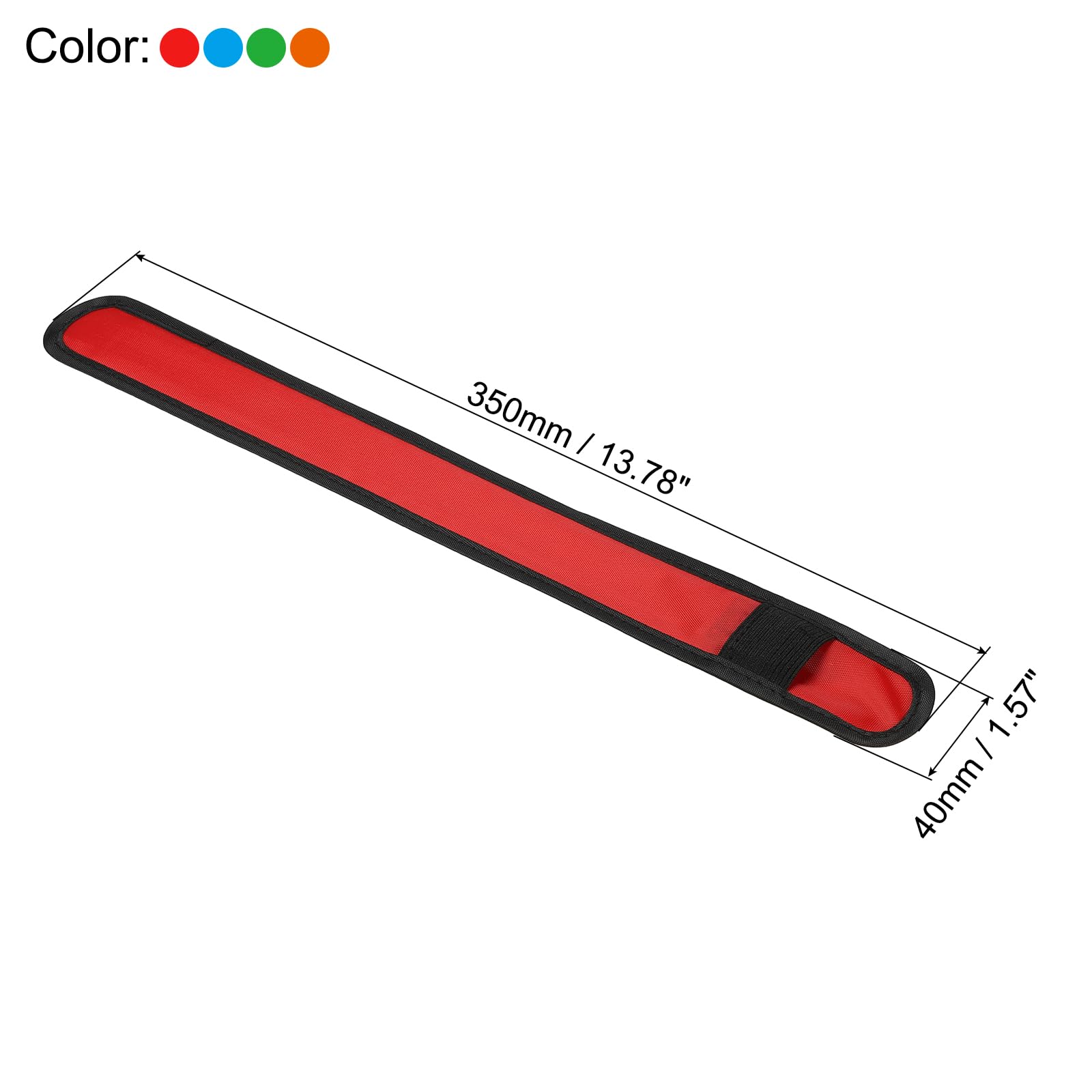 PATIKIL LED Wristband, 4 Pack Light Up Bracelets LED Armbands Glow in The Dark Safety Wrist Band for Parties, Concerts, Festivals, Night Run, Red, Green, Blue, Orange, Large