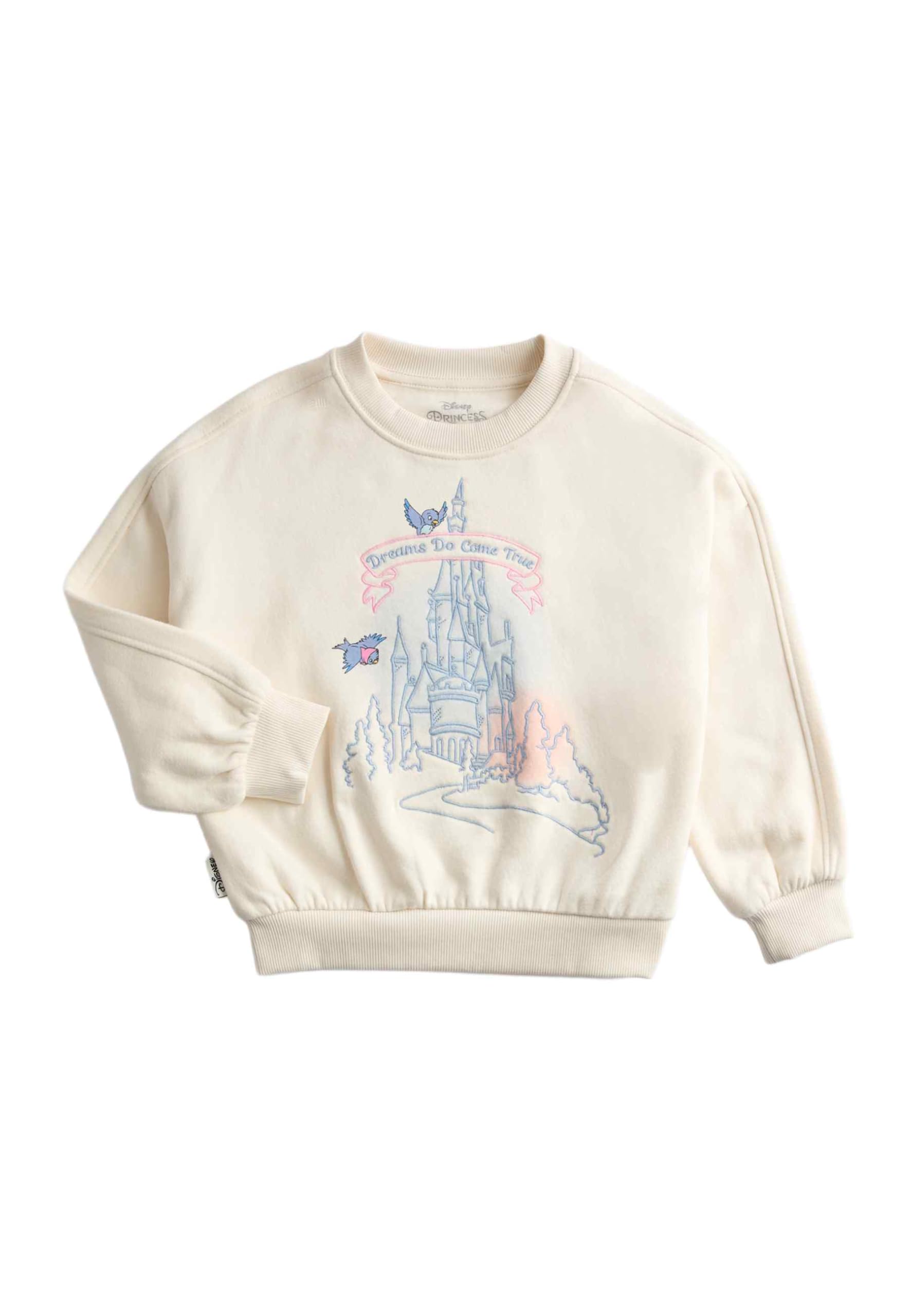 Marks & Spencer Disney Princess™ Kinder Unisex Baumwolle Sweatshirt Regular | Ärmellänge: Cap-Ärmel, Rundhalsausschnitt
