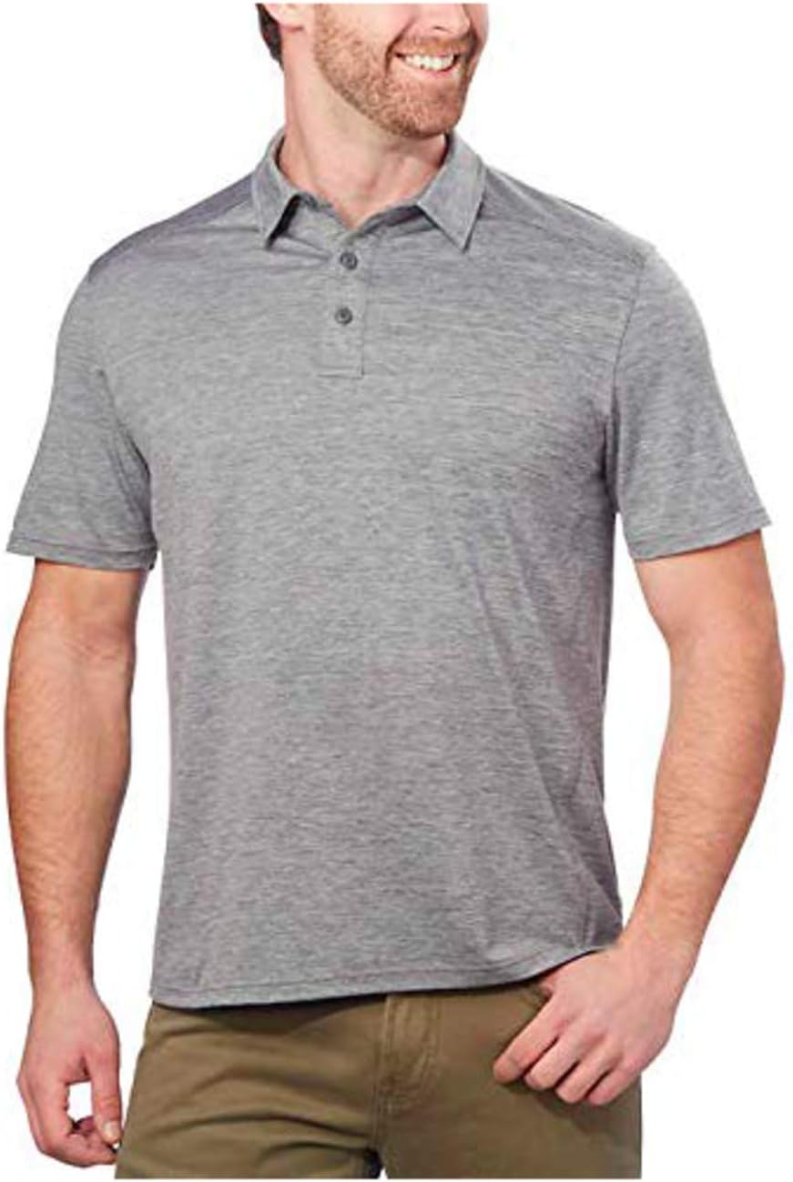 G.H. Bass & Co Men's Short Sleeve Polo (2XL) Grey
