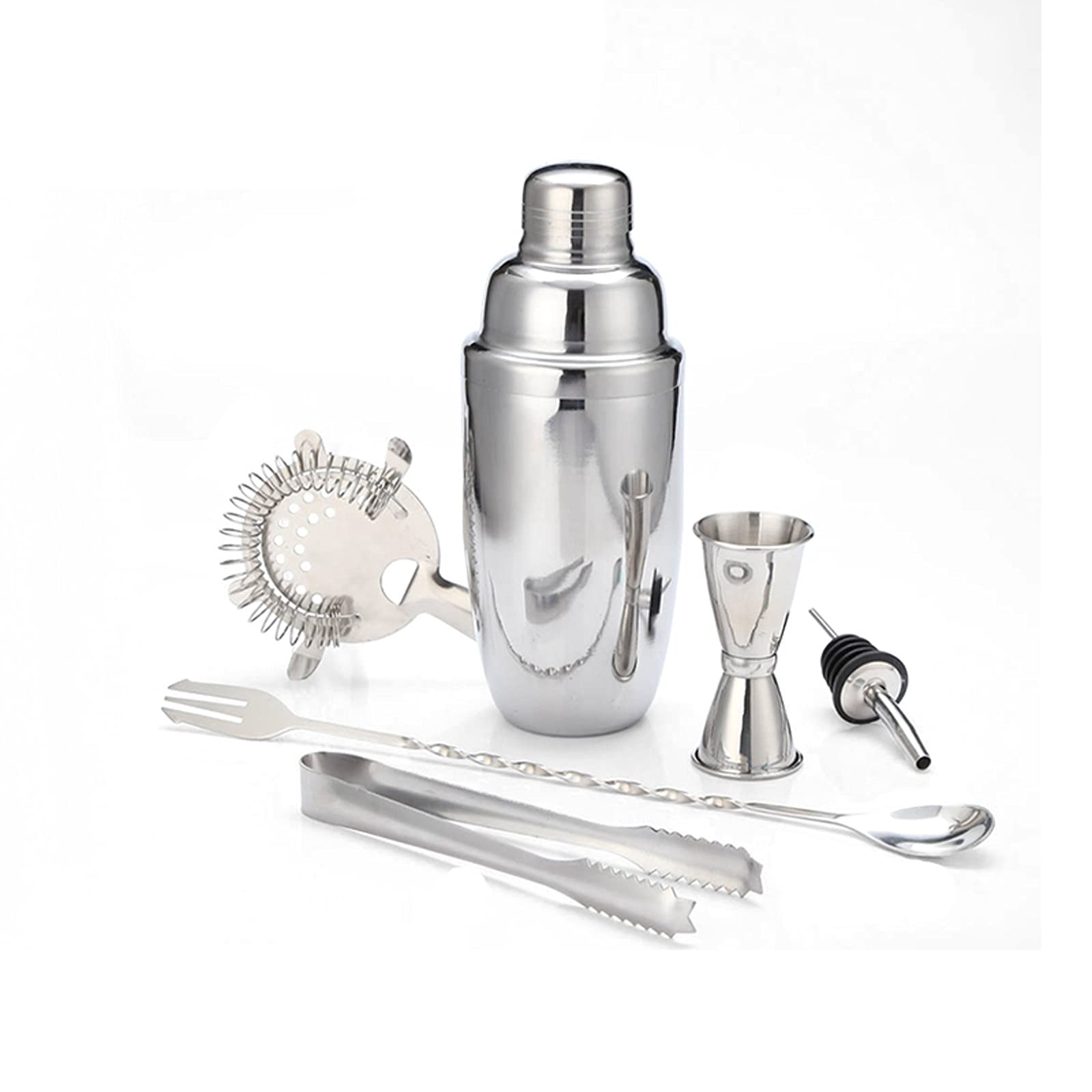 Shaker Cocktail Buvez Le kit de Barman Shaker, 6 pièces Shaker Cocktail Shaker Set Outils à Barres en Acier Inoxydable, boîtes de Shaker Set à Cocktail (Color : C)