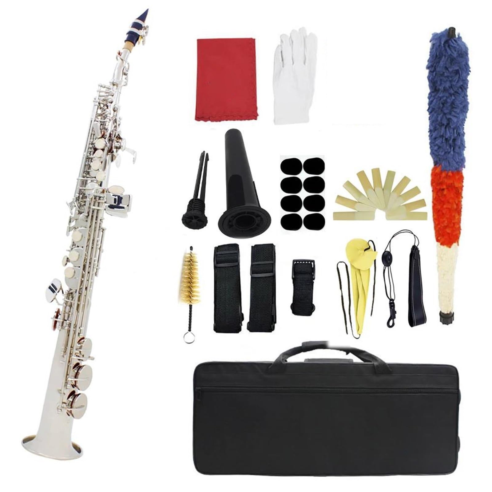 Bb Tune Saksofon Sopranowy Saksofon Mosiężny Profesjonalny Instrument Muzyczny Z Akcesoriami Do Futerału profesjonalny Saksofon
