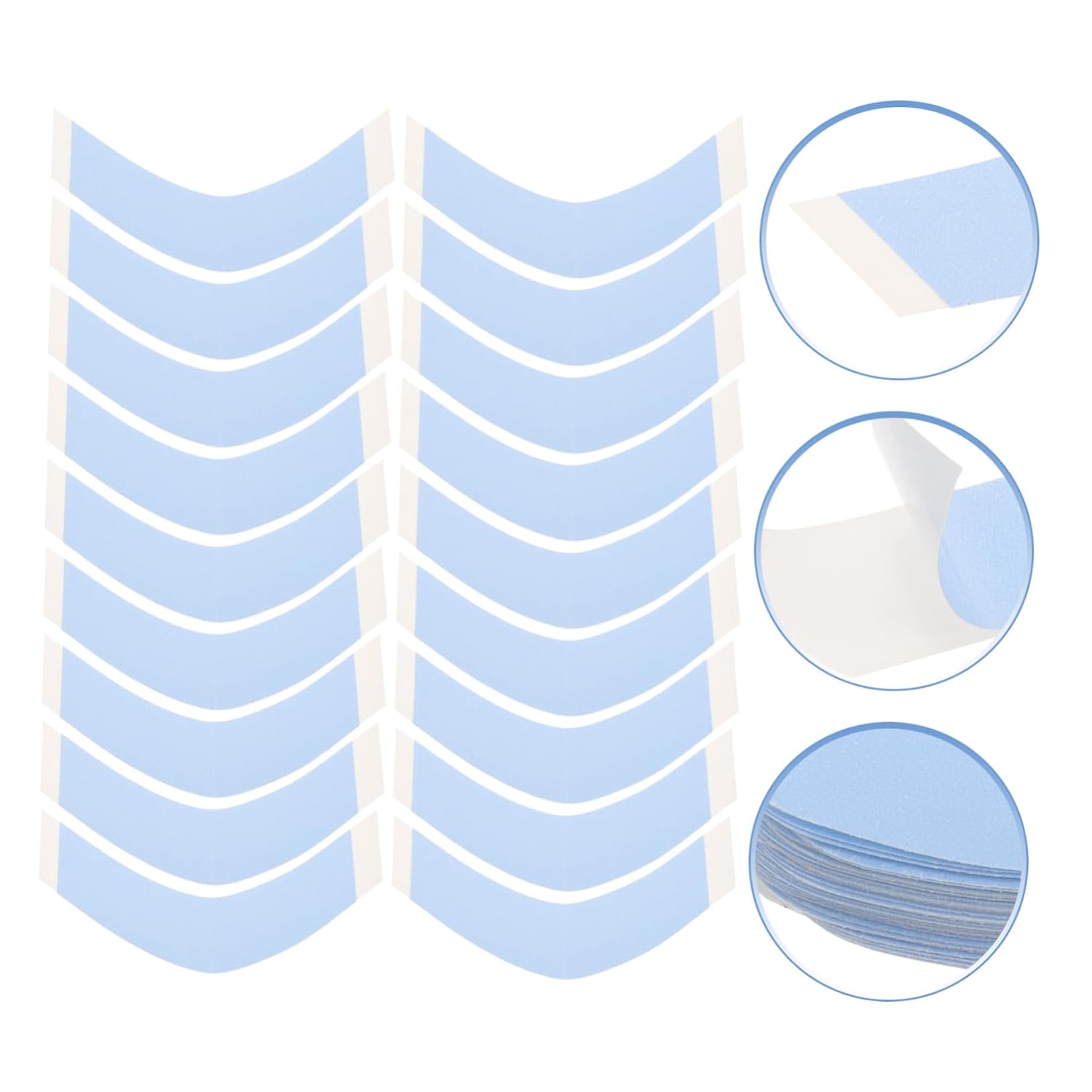 72sheets Wig Tape Strips Double-Sided Adhesive for Hair Extensions Ultra-Thin Pu Skin Tape Easy Peel Stick for Lace Wigs Toupees Sweat