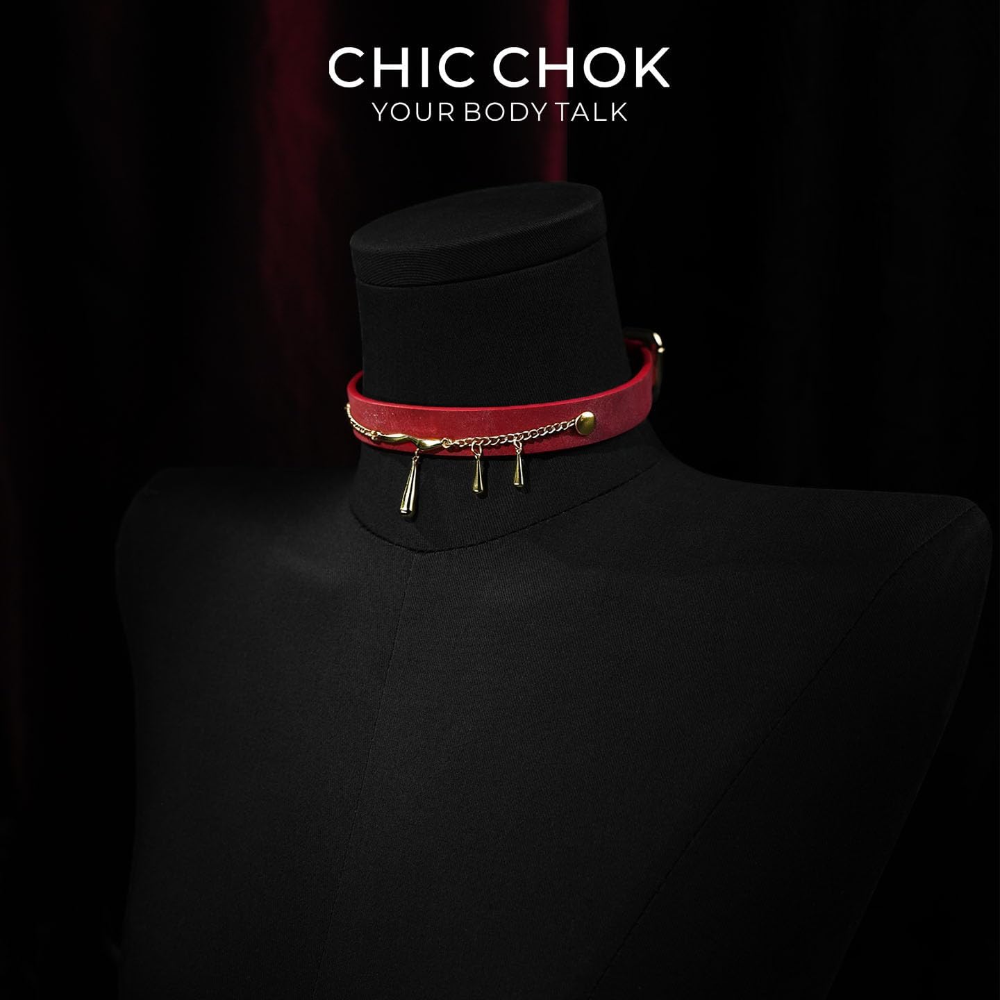 Handmade Genuine Leather Red Choker Necklace Gothic Punk Collar Necklaces Jewelry Gifts for Women - Image 8