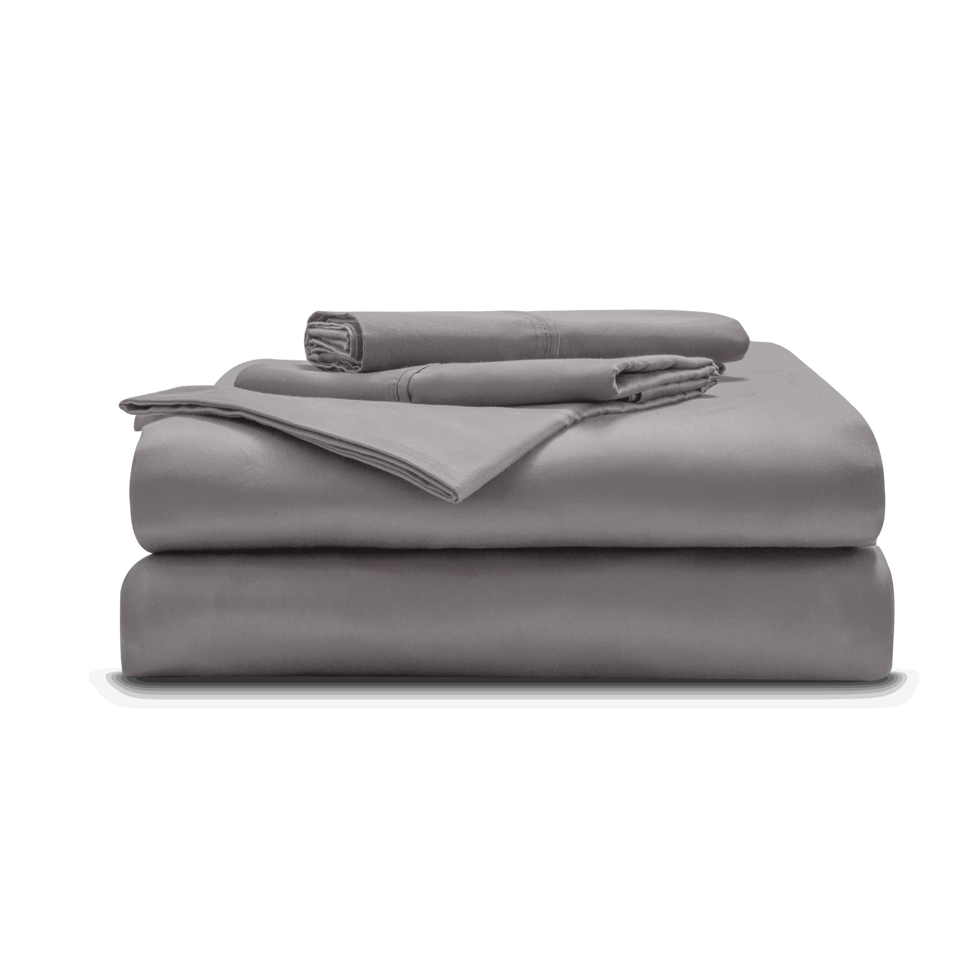 Miracle Made Luxe Soft Cotton Bed Sheet Set, 4-Piece Silver-Infused Cooling Fabric – Lightweight, Hypoallergenic Bedding for Hot Sleepers, Twin Size, Stone