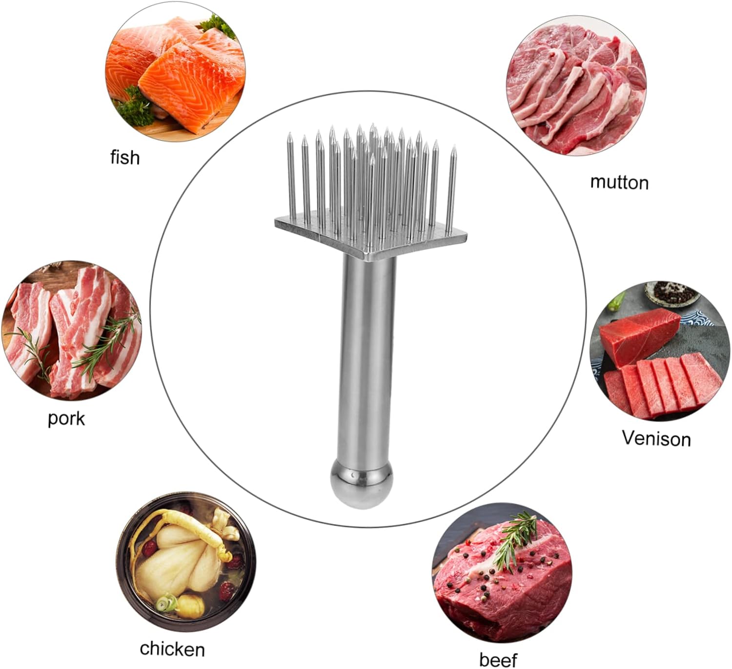 1Pc Meat Tenderizer Needle Tool Ergonomic Kitchen Supply for Effortless Steak Tenderizing for Beef Poultry More Saving Cooking Essential