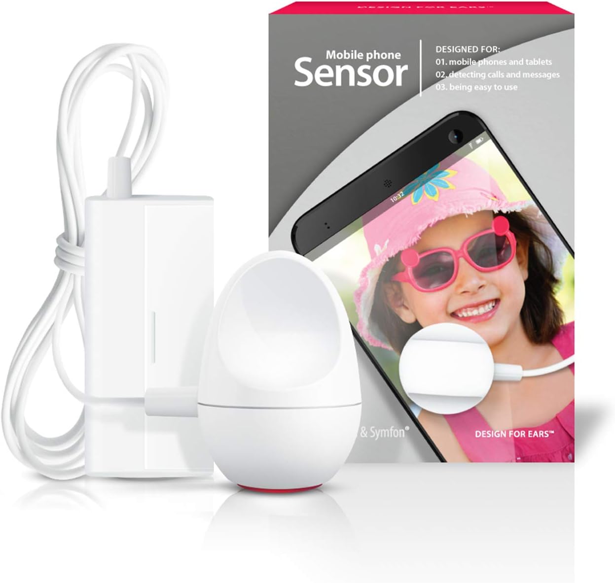 Bellman & Symfon Mobile Phone Sensor – Visit Smart Home System Component for Deaf and Hard of Hearing – Cell Phone and Tablet Notification Alert Device for Seniors with Hearing Loss Support