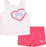 Vista 1 de Juicy Couture Conjunto de pantalones cortos de 2 piezas para niñas