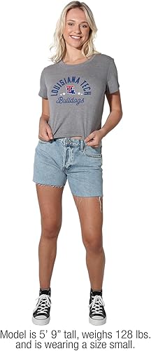 Miniatura 2 de Colección oficial de camisetas de la camiseta de la mascota desgastada universitaria para mujer, jaspeado atlético