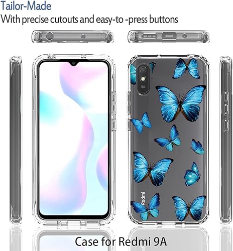 Miniatura 5 de Funda para Redmi 9A M2006C3 para LGpara Redmi 9i M2006C3LII con protector de pantalla de vidrio templado, suave 360 cuerpo completo a prueba de