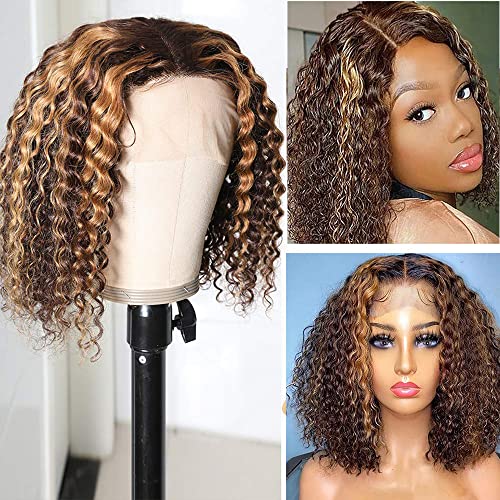 MsSunlight Short Bob Curly Lace Front wigs Human Hair for Black Women 13x6x1 T Part Brazilian Human Hair 4/27 Ombre Highlight Short Transparent Lace Brazilian Human Hair Wigs (10 Inch) MsSunlight Short Bob Curly Lace Front wigs Human Hair for Black Women 13x6x1 T Part Brazilian Human Hair 4/27 Ombre Highlight Short Transparent Lace Brazilian Human Hair Wigs (10 Inch)