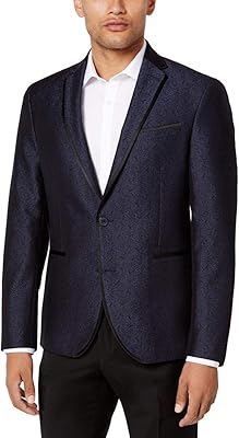Kenneth Cole Mens Shine Dinner Two Button Blazer Jacket