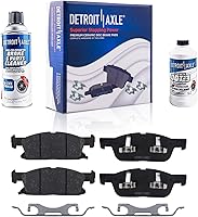 Vista 18 de Detroit Axle - Pastillas de freno delanteras para Nissan Pathfinder Frontier D21 720 Pickup Subaru SVX Pastillas de freno de cerámica con reemplazo