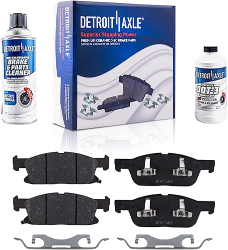Miniatura 18 de Detroit Axle - Pastillas de freno para Chevy Trailblazer GMC Envoy Pastillas de freno de cerámica w/Hardware Buick Rainier Isuzu Ascender Olds