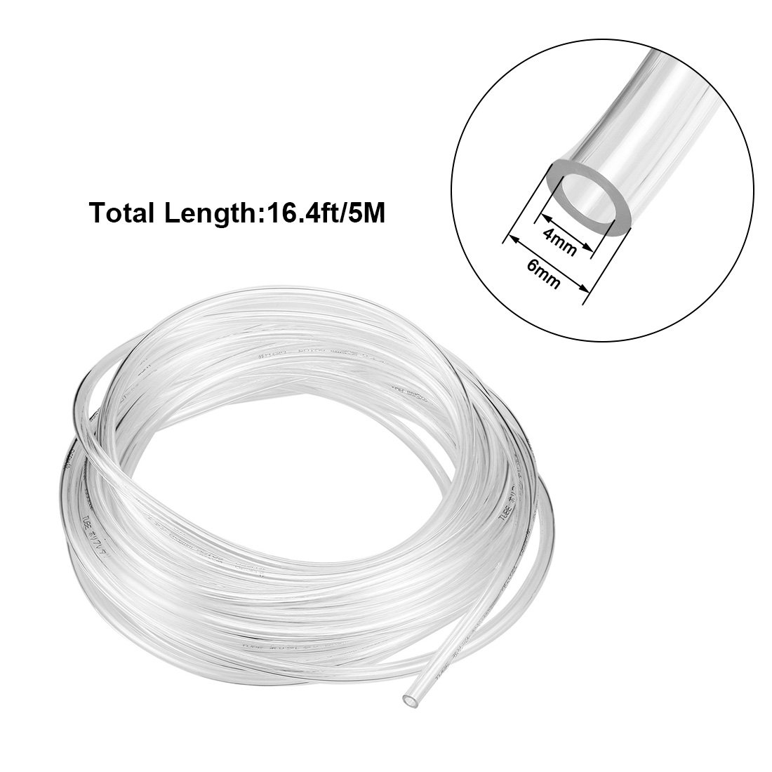 Tubo In Poliuretano Trasparente 4mm - 4 Metri Per Aria E Fluidi - Foto 13