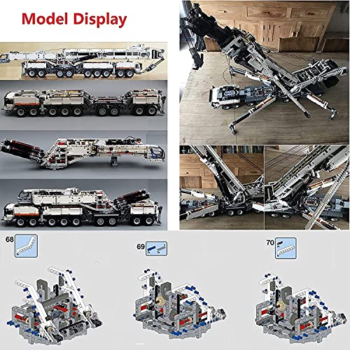 Technik Liebherr LTM 11200 Kran mit Motor, 7692 Terminal Blocks Large MOC Crane Truck Modellbausteine Set, kompatibel… – Bild 4