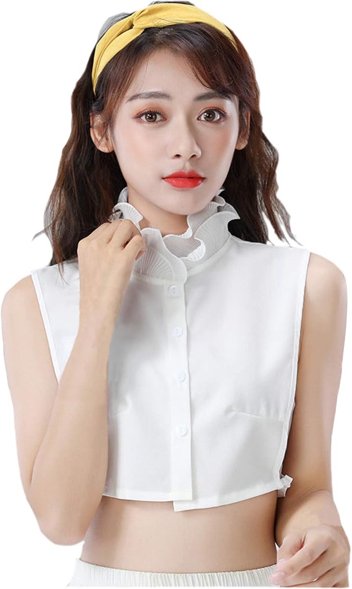 Women Half Shirt for Blouse, Dickey Collar False Fake Collars for Sweater Coat