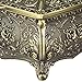 SUNYIK Vintage Bronze Rose Flower Rectangular Decorative Collectible Jewelry Trinket Box for Women