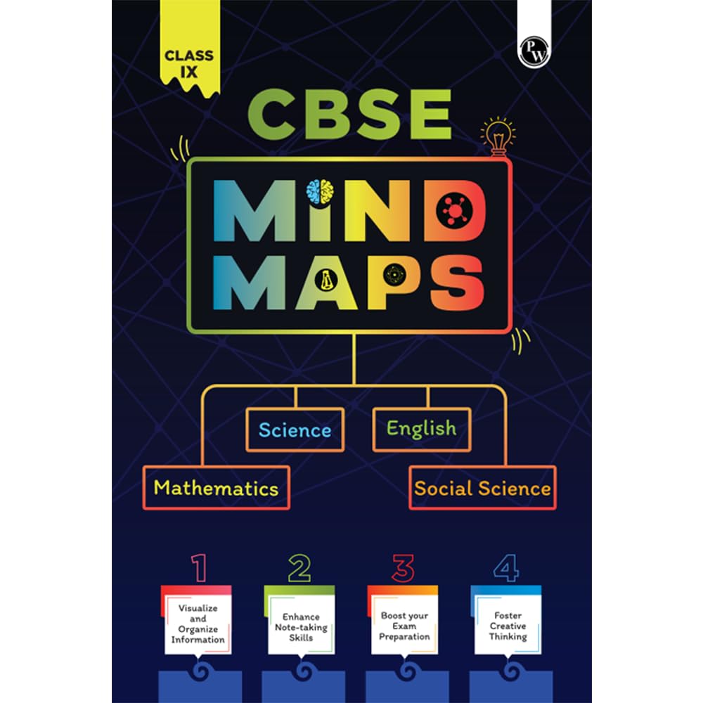 PW CBSE Class 9 Mind Maps Book For 2025 Board Exam l Mathematics, Physics, Chemistry, Biology, English and Social Science [Paperback] PW