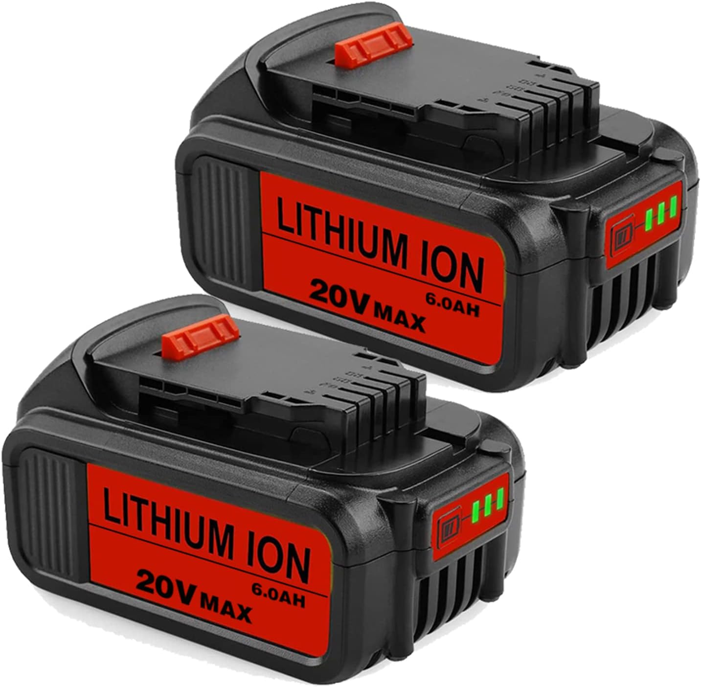 Black Friday - 70% OFF 2PACK 6.0Ah DCB205 Battery Replacement for Dewalt 20V MAX XR Battery DCB200 DCB180 DCB206 DCB206-2 DCB204 DCB204BT-2 DCB203 DCB201 DCD/DCF/DCG Series Cordless Power Tools