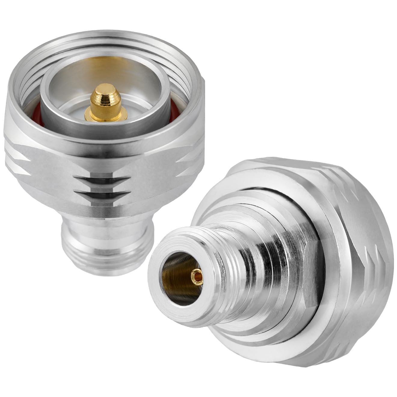 POBADY 2PCS N Female to L29 7/16 DIN Male RF Coaxial Adapter N to 7/16 DIN Adapter Converter for Communication