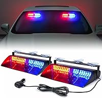 Vista 10 de Xprite luces estroboscópicas de emergencia de 2×11 pulgadas de alta intensidad color ámbar y verde con 32 LED para tablero e interior de parabrisas