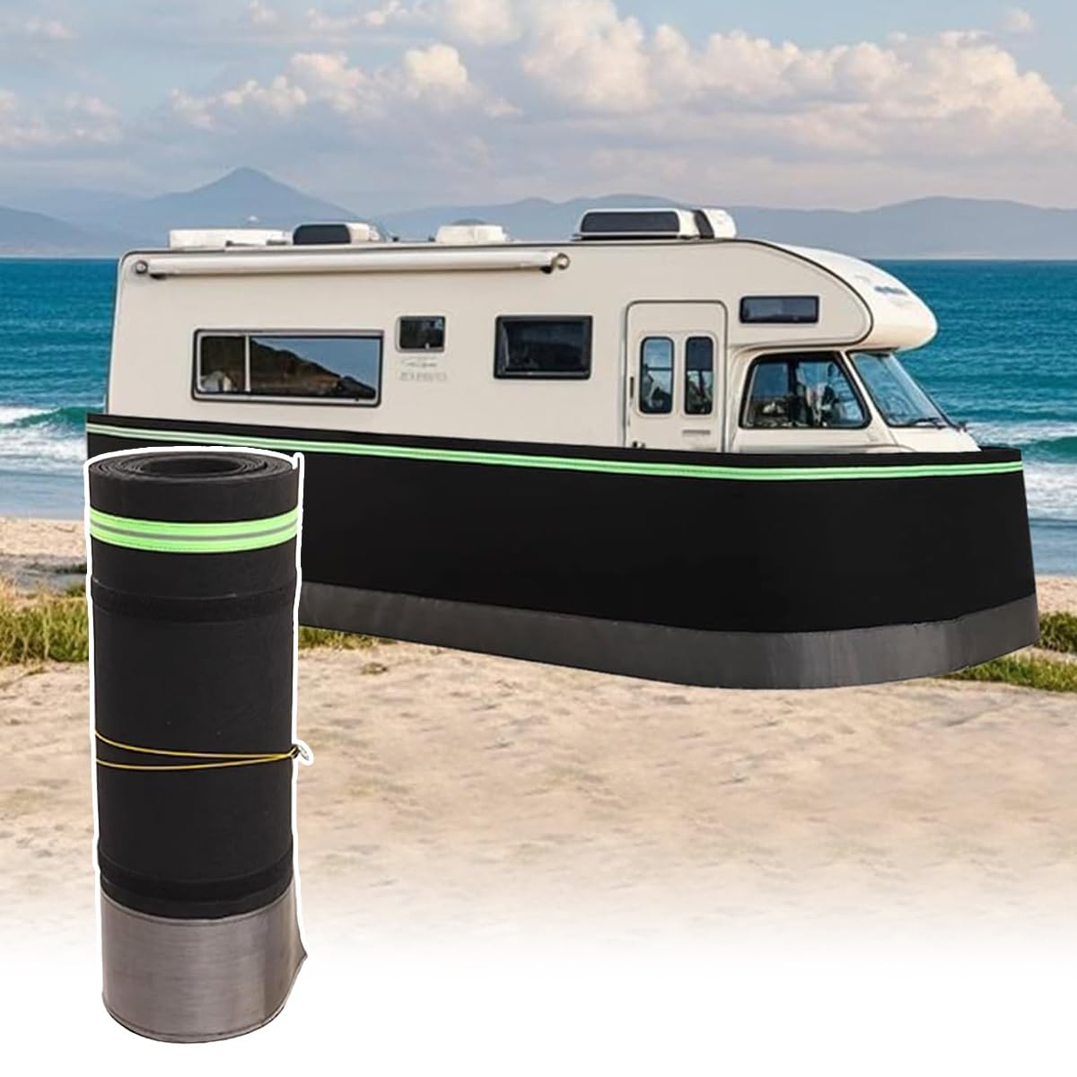 Camping-car d'hiver de 1 m de haut : bâche durable de 32 m à installation facile
