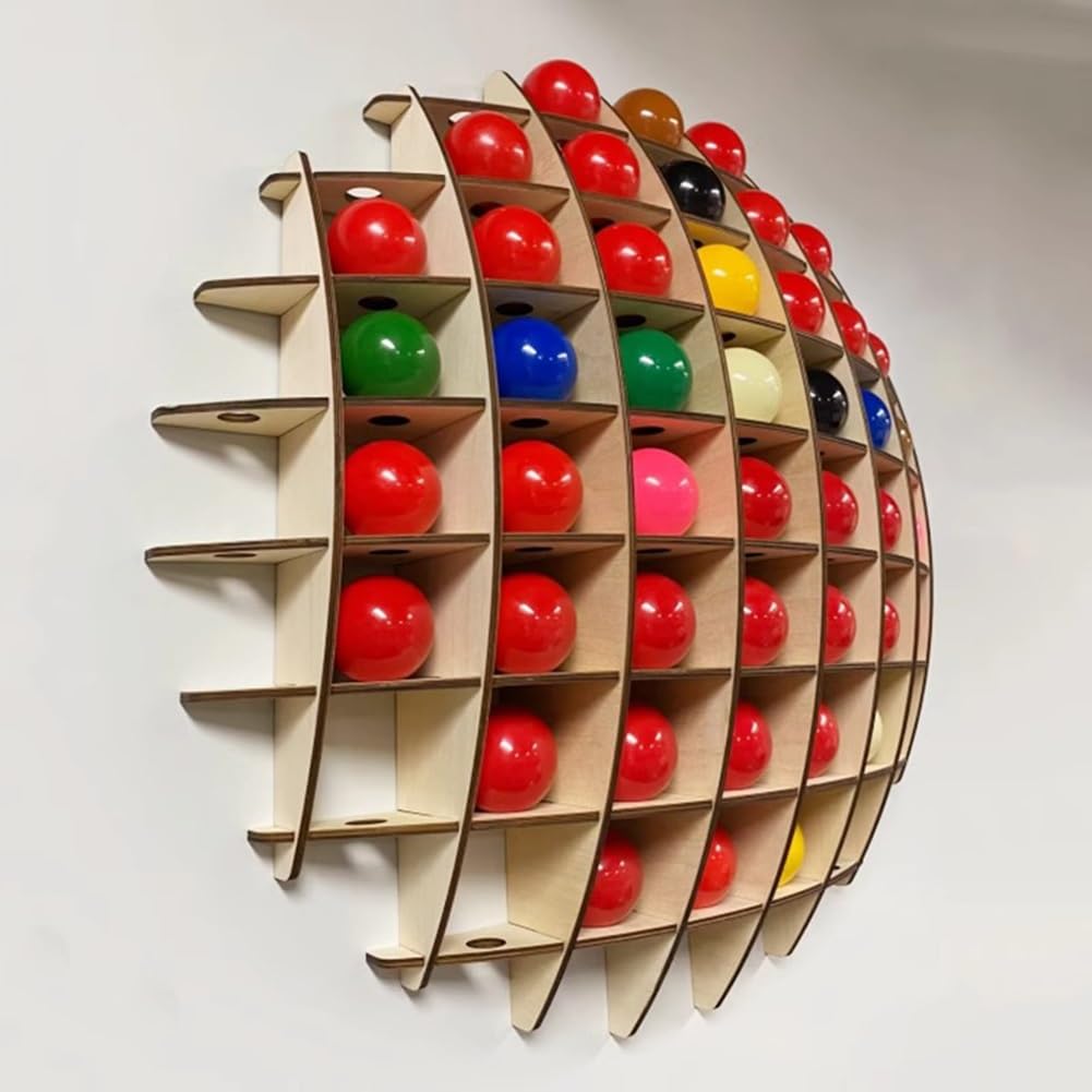 Espositore per palline da golf, in legno, supporto da parete per 78 palline, per appassionati di golf