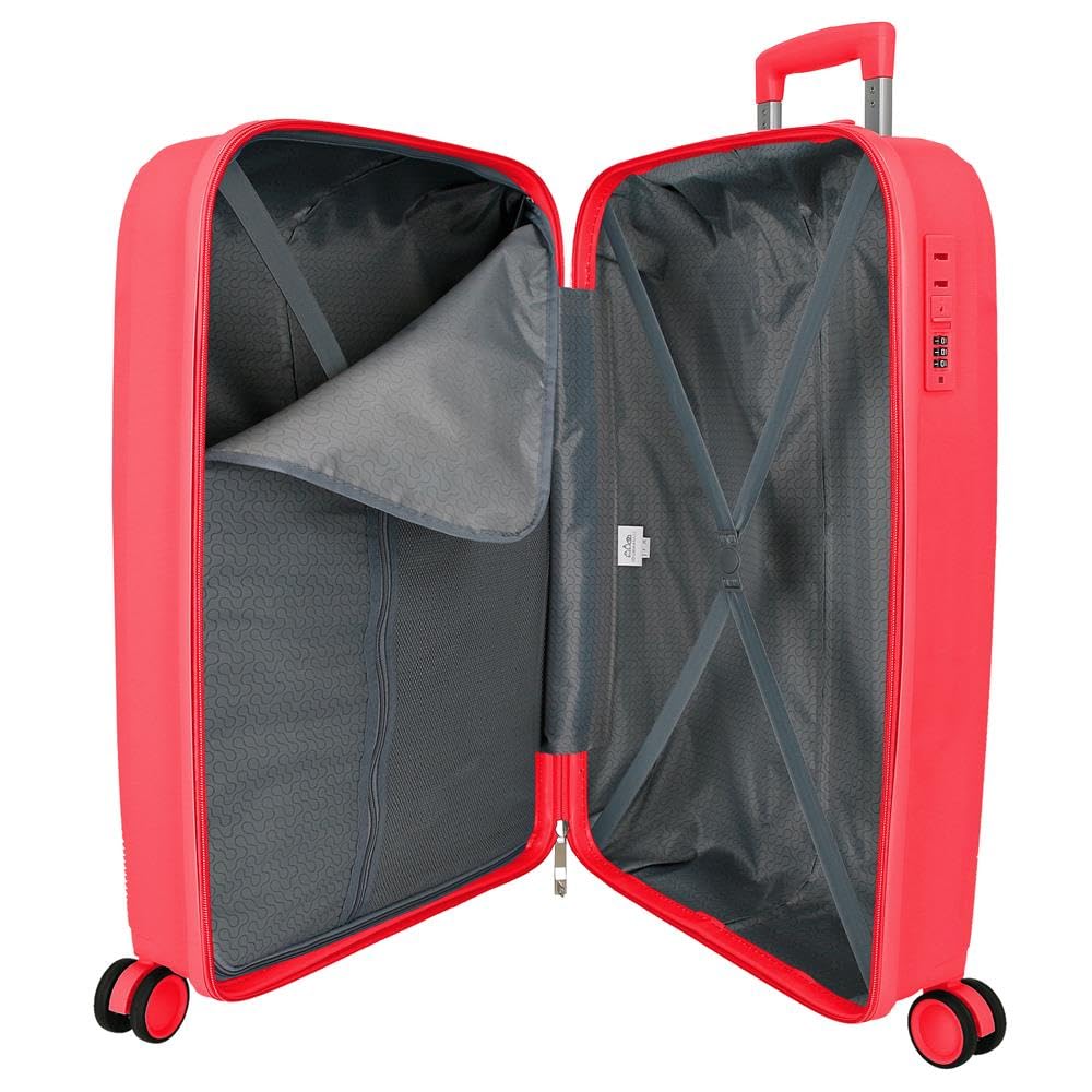 Roll Road Orbit, Maleta de Cabina, Equipaje, Interior con Dos Compartimentos, Fabricada en ABS Material Resistente y Ligero, 4 Ruedas giratoriasCierre de combinación Lateral, De Joumma Bags