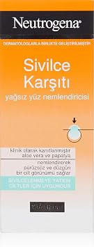 neutrogena sivilce karşıtı yağsız yüz nemlendiricisi, Akneye Eğilimli Ciltler için Salisilik Asit İçeren, 50 ml