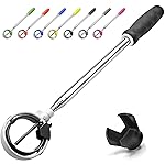 Golf Ball Retriever, Balls Retriever Telescopic for Water with Spring Release-Ready Head, Ball Retriever Tool Golf with Locking Clip, Grabber Tool, Golf Accessories Golf Gift for Men (Black, 9ft)