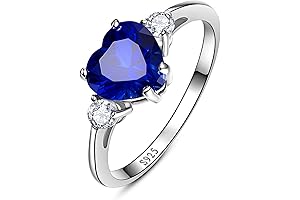 Dazzling 2.25ct Sapphire Sterling Silver Heart Ring
