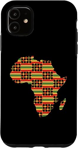 Miniatura 10 de iPhone SE (2020)  7  8 Kente African Pride Traditional Ethnic Pattern Africa Map Case