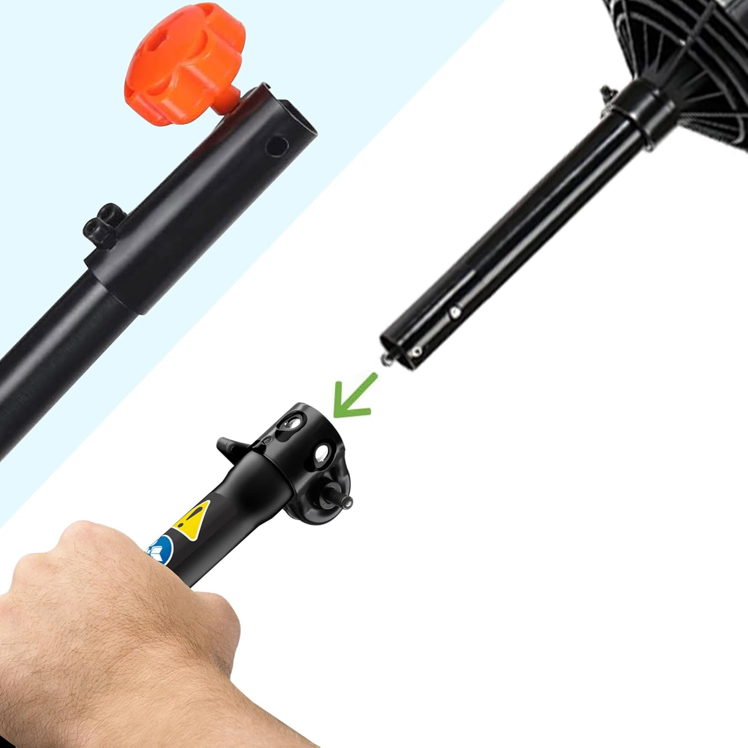 Kerlista Universal Axial Blower Attachment Compatible with Hus128LD Worx Toro Troy-Bilt Craftsman Yardman Snapper Murray Ryobi Kobalt's Power Heads and String Trimmer Heads