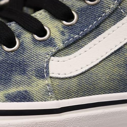 Vans Sk8-Hi Tapered Skate Shoe - Denim Embroidery Olive And White High Top Design - Unisex Sizing 5.5 #TOP2