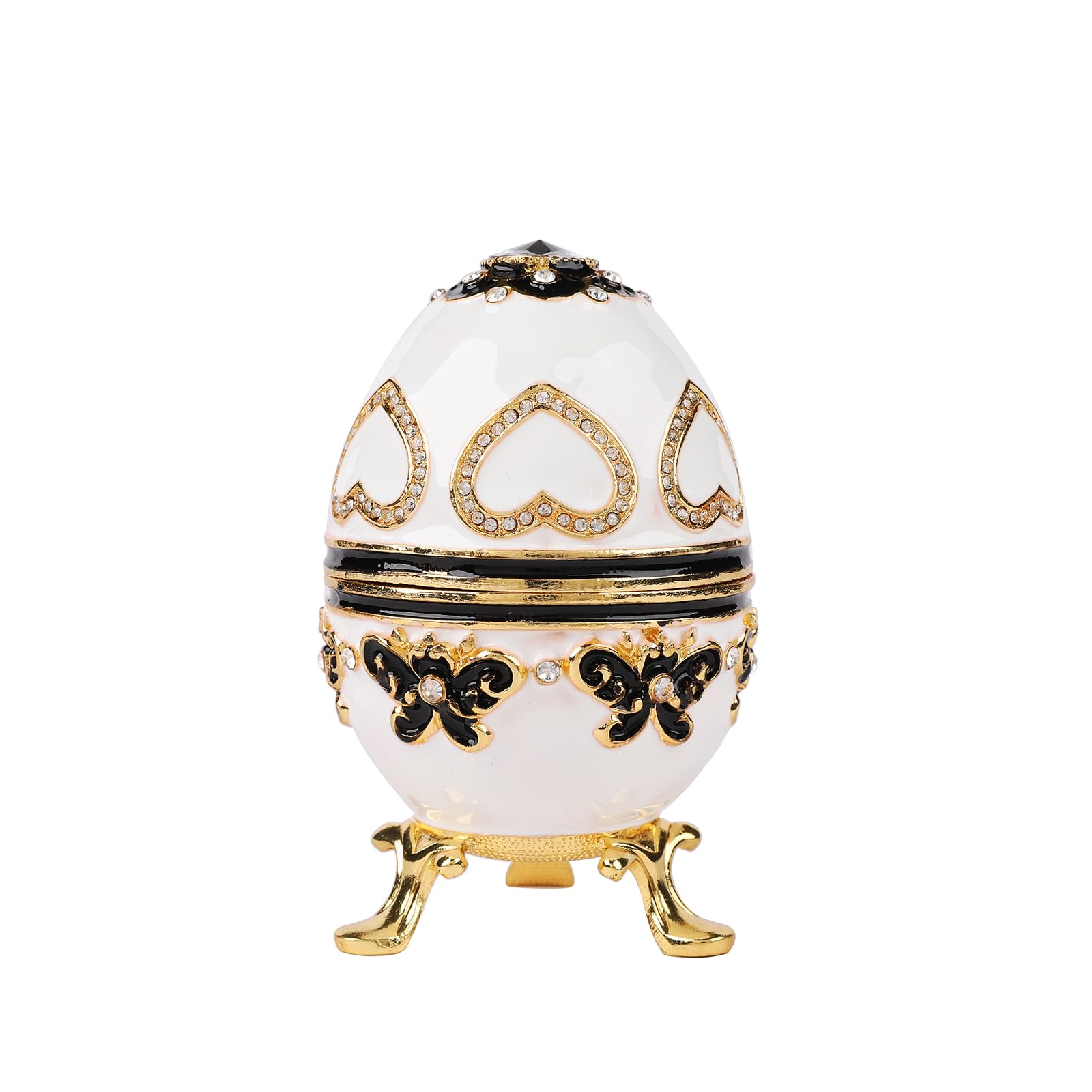 Œuf de Fabergé boîte à bijoux QIFU contre le ternissement des bagues