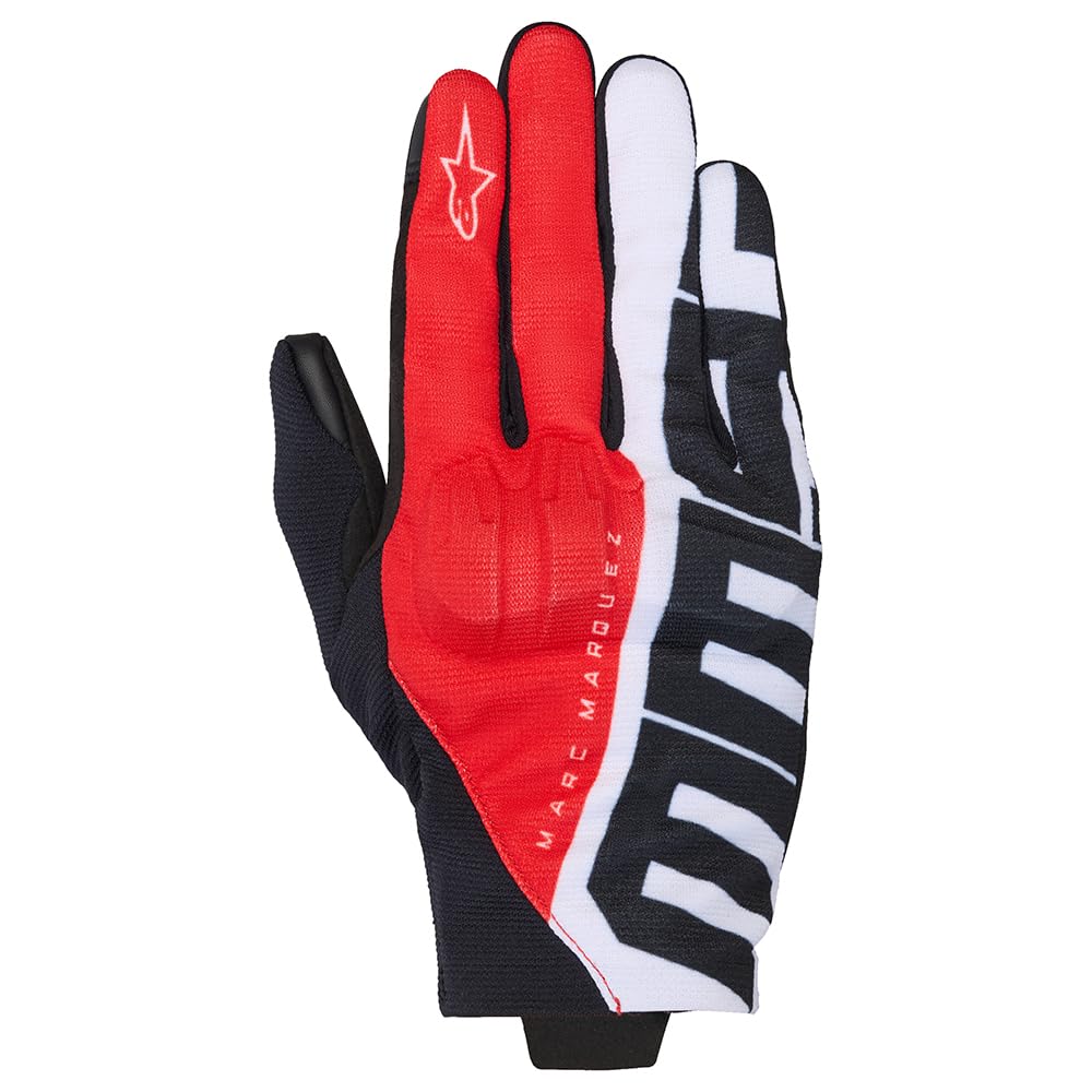 Alpinestars MM93 Reef V2 Guanti da moto, nero/bianco/rosso, S