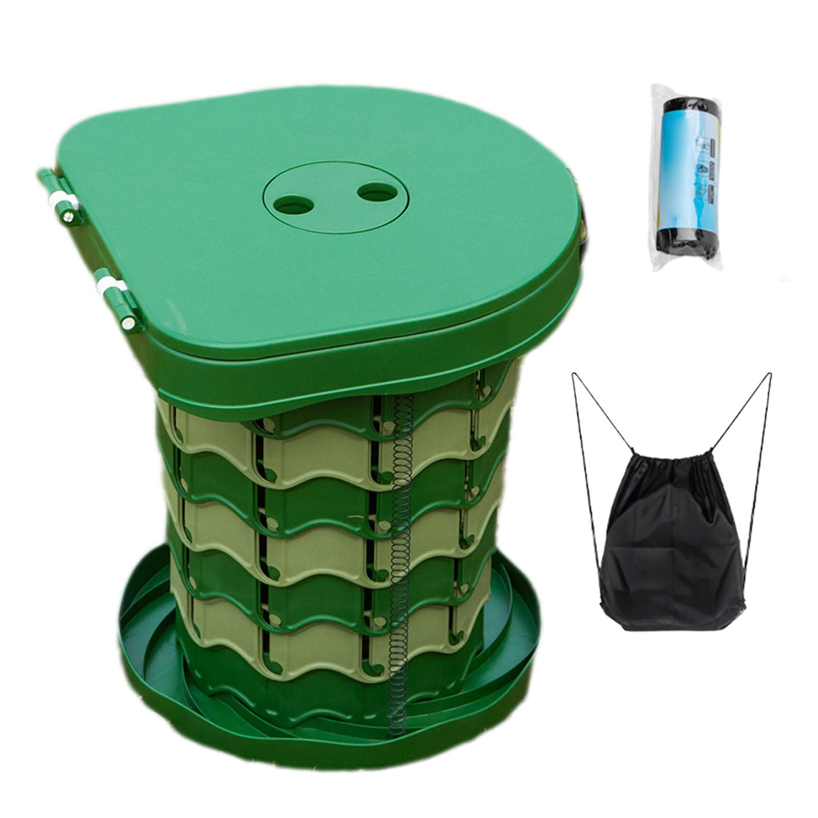 Toilette - Faltbare Toilette, Höhenverstellbarer, versenkbar für Kinder und Erwachsene, Outdoor Campinghocker für Boot, Strandzelt, Wandern, lange Reisen