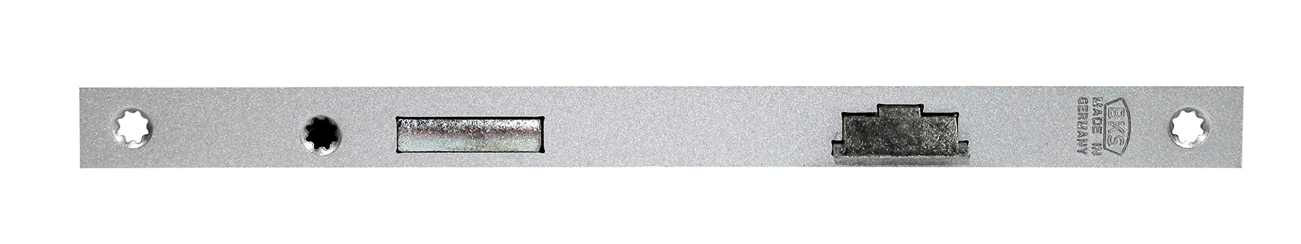BKS Haustürschloss/Türschloss für Profilzylinder, Dornmaß 55mm, Entfernung: 92mm, Stulp: 20x280mm eckig, DIN Rechts incl. SN-TEC® Montageset