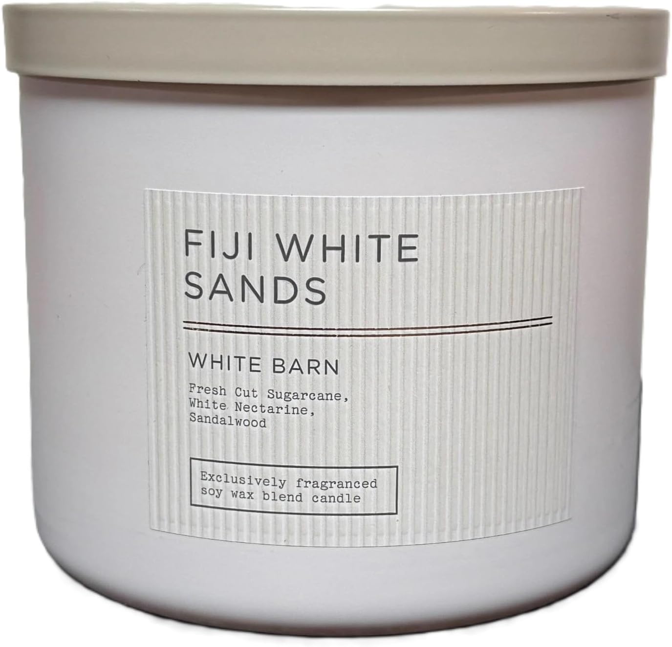 Bath & Body Works, White Barn 3-Wick Candle w/Essential Oils - 14.5 oz - 2022 Spring Scents! (Fiji White Sands)