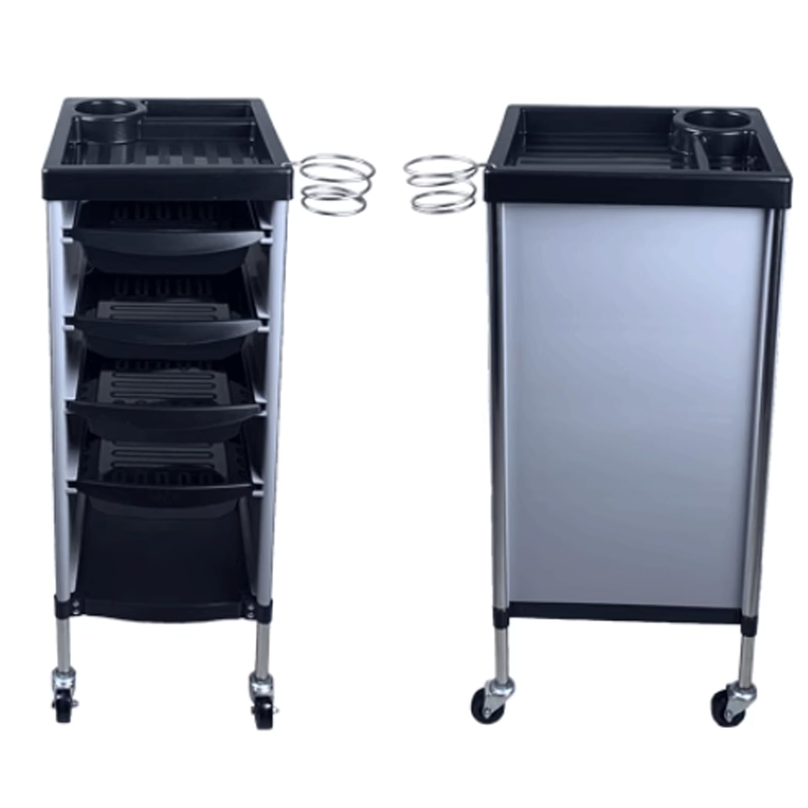 Carrello del Salone Carrello per Salone con Vassoio Flessibile per Parrucchiere, Vassoio per Strumenti, Carrello per Barbiere con rotelle, per Negozio di Barbiere